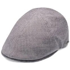 Walrus Hats Luxe Checkmate Duckbill Polyester Flat Cap 25 Walrus Hats Luxe Checkmate Duckbill Polyester Flat Cap -Bailey Store H6021 6011LGHTGRY 1a