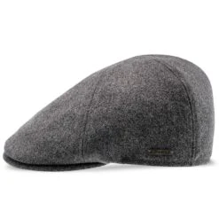 Walrus Hats Luxe Grand Master Wool Duckbill Flat Cap -Bailey Store H6022 6018GRY 3a