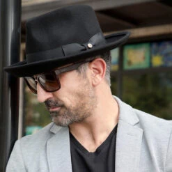 Capital - Walrus Crushable Hat Wool Felt Fedora - H7000 -Bailey Store H7000 BLK mo m1 v3