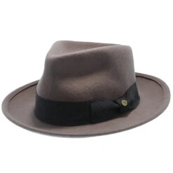 Capital - Walrus Crushable Hat Wool Felt Fedora - H7000 -Bailey Store H7000 GY 0a