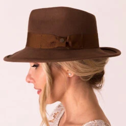Capital - Walrus Crushable Hat Wool Felt Fedora - H7000 -Bailey Store H7000 PECAN mo f1