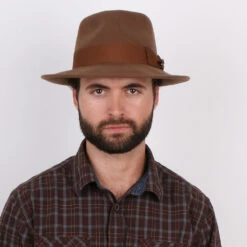 Capital - Walrus Crushable Hat Wool Felt Fedora - H7000 -Bailey Store H7000 PECAN mo m1