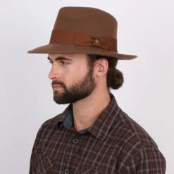 Capital - Walrus Crushable Hat Wool Felt Fedora - H7000 -Bailey Store H7000 PECAN mo m2