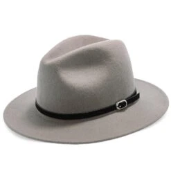 Legacy - Walrus Hats Grey Wool Felt Fedora Hat - H7002 -Bailey Store H7002 GY 1b