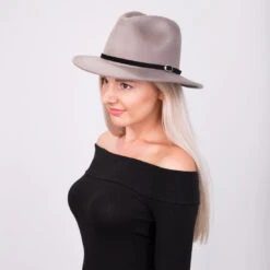 Legacy - Walrus Hats Grey Wool Felt Fedora Hat - H7002 -Bailey Store H7002 GY mo f1