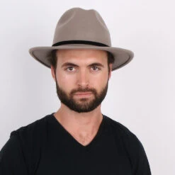 Legacy - Walrus Hats Grey Wool Felt Fedora Hat - H7002 -Bailey Store H7002 GY mo m1