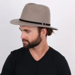 Legacy - Walrus Hats Grey Wool Felt Fedora Hat - H7002 -Bailey Store H7002 GY mo m2