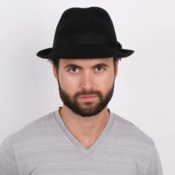 Triumph - Walrus Hats Grey Wool Felt Trilby Hat - H7004 -Bailey Store H7004 BLK mo m1