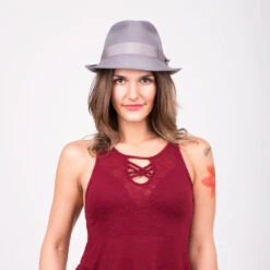 Triumph - Walrus Hats Grey Wool Felt Trilby Hat - H7004 -Bailey Store H7004 GY mo f1