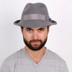 Triumph - Walrus Hats Grey Wool Felt Trilby Hat - H7004 -Bailey Store H7004 GY mo m1