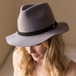 Endeavour - Walrus Hats Grey Wool Felt Fedora Hat - H7007 -Bailey Store H7007 GY mo f1