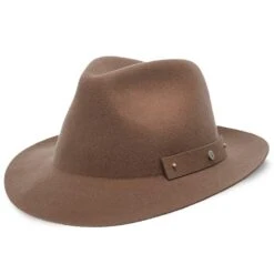 Journey - Walrus Hats Wool Felt Fedora Crushable Hat - H7009 -Bailey Store H7009 BRN 0c