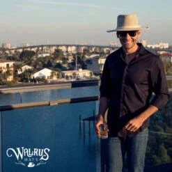 Boatsman Charter - Walrus Hats Tan Canvas Fabric Outback Hat - H7012 -Bailey Store H7012 TAN mo m1 v2