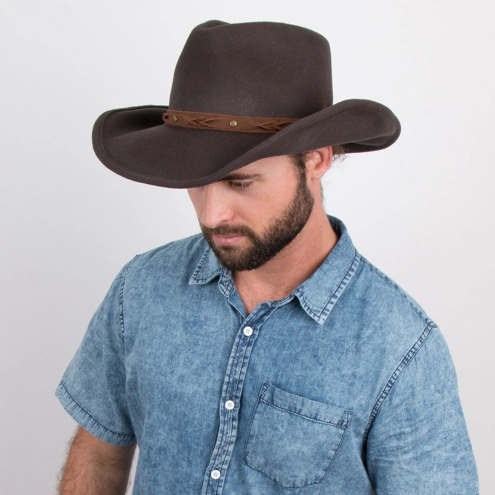 Shetland - Walrus Hats Dark Brown Wool Felt Cowboy Hat - H7013 12 Shetland - Walrus Hats Dark Brown Wool Felt Cowboy Hat - H7013 - Image 12