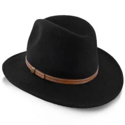 Big Sur - Walrus Hats Dark Brown Wool Felt Safari Hat -Bailey Store H7014 BLK 3b