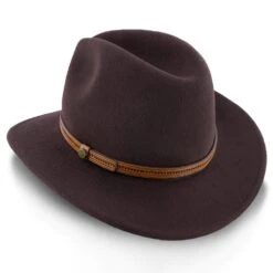 Big Sur - Walrus Hats Dark Brown Wool Felt Safari Hat -Bailey Store H7014 DRKBRN 3b