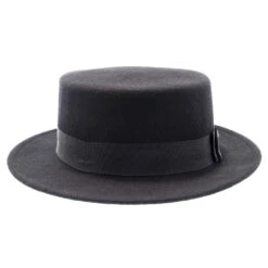 Whistler - Walrus Hats Black Wool Felt Pork Pie Hat - H7016 -Bailey Store H7016 BLK 2a