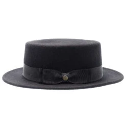 Whistler - Walrus Hats Black Wool Felt Pork Pie Hat - H7016 -Bailey Store H7016 BLK 3a