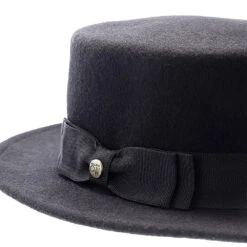 Whistler - Walrus Hats Black Wool Felt Pork Pie Hat - H7016 -Bailey Store H7016 BLK 4a