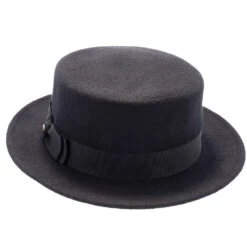 Whistler - Walrus Hats Black Wool Felt Pork Pie Hat - H7016 -Bailey Store H7016 BLK 6a