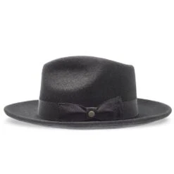 Imperial - Walrus Hats White Center Dent Wool Felt Fedora Hat 33 Imperial - Walrus Hats White Center Dent Wool Felt Fedora Hat -Bailey Store H7028 BLK 3b