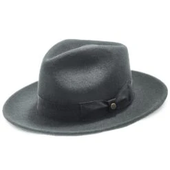 Imperial - Walrus Hats White Center Dent Wool Felt Fedora Hat 27 Imperial - Walrus Hats White Center Dent Wool Felt Fedora Hat -Bailey Store H7028 GY 1c