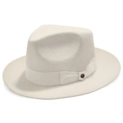 Imperial - Walrus Hats White Center Dent Wool Felt Fedora Hat 28 Imperial - Walrus Hats White Center Dent Wool Felt Fedora Hat -Bailey Store H7028 WHT 1d