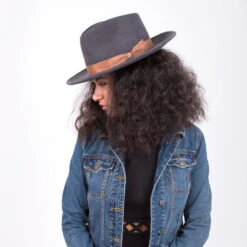 Jetsetter - Walrus Hats Grey Center Dent Wool Felt Fedora Hat -Bailey Store H7030 GY mo f2