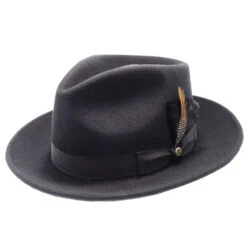 Freemont - Walrus Hats Wool Fedora Hat 28 Freemont - Walrus Hats Wool Fedora Hat -Bailey Store H7035 BLK 1a
