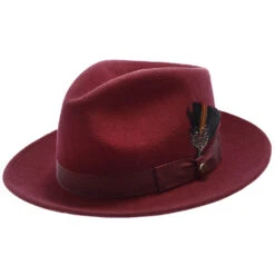 Freemont - Walrus Hats Wool Fedora Hat 30 Freemont - Walrus Hats Wool Fedora Hat -Bailey Store H7035 BURG 1a