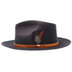 Seville - Walrus Hats Wool Fedora Hat 11 Seville - Walrus Hats Wool Fedora Hat -Bailey Store H7037 BLK 3a