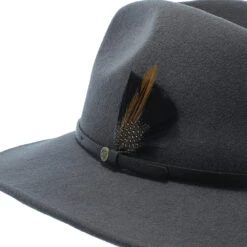 Wallace - Walrus Hats Wool Fedora Hat -Bailey Store H7038 GREY 3a
