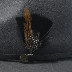 Wallace - Walrus Hats Wool Fedora Hat -Bailey Store H7038 GREY 4a