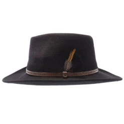 Sightseer - Walrus Hats Wool Fedora Hat -Bailey Store H7039 BLK 2a