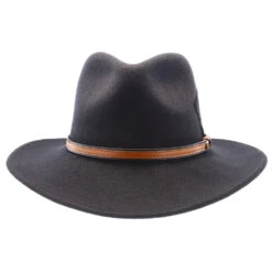 The Westland - Walrus Hats Wool Fedora Hat -Bailey Store H7040 BLK 1a