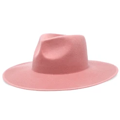 Walrus Hats Castle Pink W/ Festival Bands Wool Fedora Hat -Bailey Store H7046 pink with walrus bands angled 3a81726c fa87 4d28 94b3 9512b59de94f
