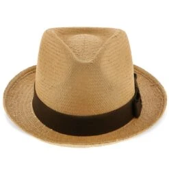 Williamsburg - Brooklyn Toast Straw Pinch Front Fedora Hat - BKN1469 -Bailey Store brooklyn fedora williamsburg brooklyn toast straw pinch front fedora hat bkn1469 hat 16693764554892