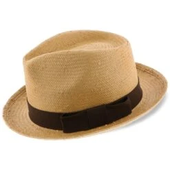 Williamsburg - Brooklyn Toast Straw Pinch Front Fedora Hat - BKN1469 -Bailey Store brooklyn fedora williamsburg brooklyn toast straw pinch front fedora hat bkn1469 hat 16693775204492