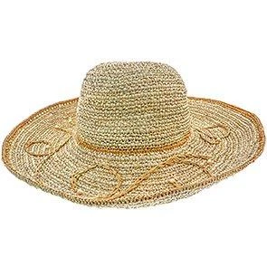 Cabana - Callanan CR204 Pearl Crocheted Raffia Big Brim Hat 1 Cabana - Callanan CR204 Pearl Crocheted Raffia Big Brim Hat
