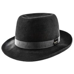 Christys Of London Black Foldaway Derby Fur Felt Hat - 0996 -Bailey Store christys of london homburg christys of london black foldaway derby fur felt hat 0996 hat 16524275351692