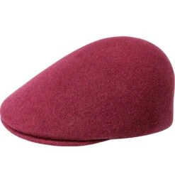 Seamless Wool 507 - Kangol Wool Blend Flat Cap -Bailey Store cranberry