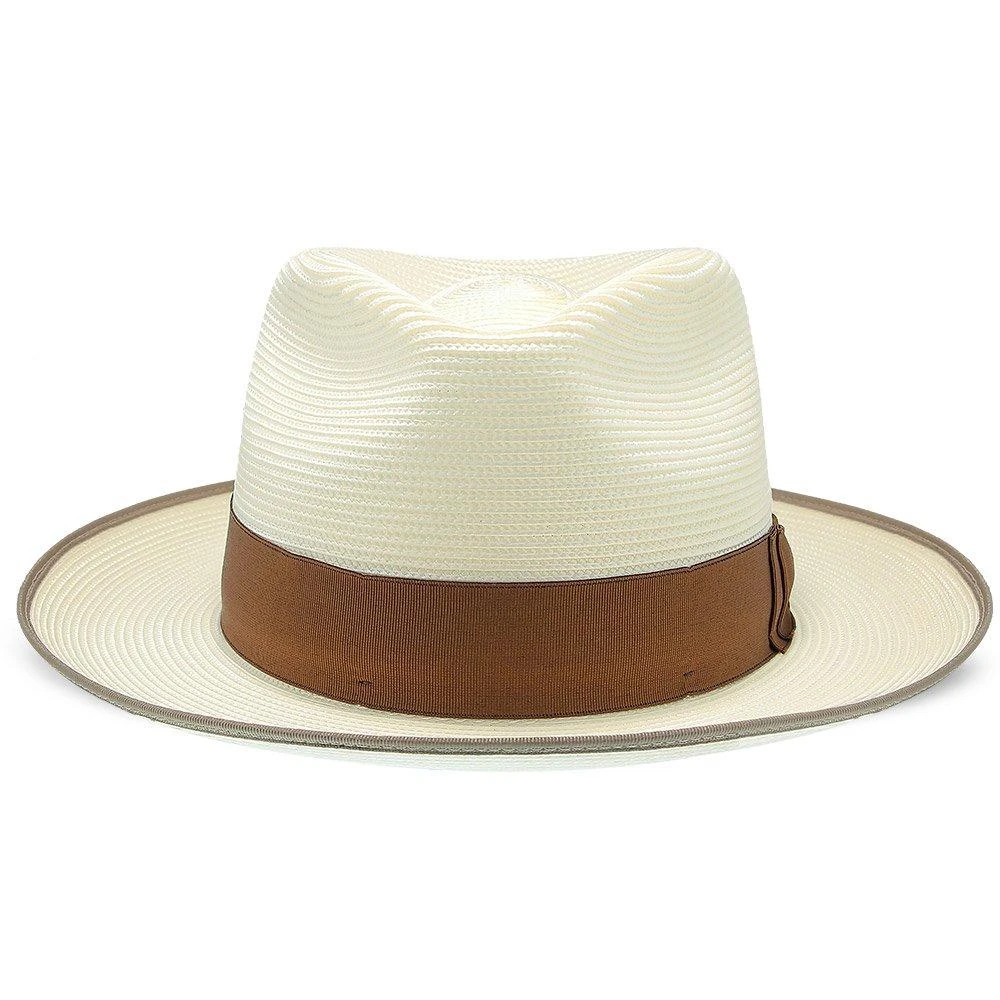 Bradshaw - Dobbs Milan Straw Fedora Hat 4 Bradshaw - Dobbs Milan Straw Fedora Hat - Image 4