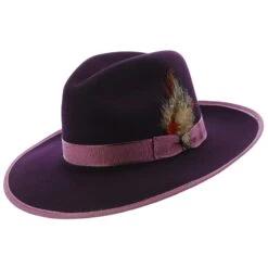 Esquire B - Dobbs Wool Felt Fedora Hat -Bailey Store dobbs fedora burgundy small esquire b dobbs wool felt fedora hat hat 17093279481996