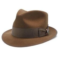 Hashtag - Dobbs Wool Felt Fedora Hat -Bailey Store dobbs fedora cognac large hashtag dobbs wool felt fedora hat hat 16556550127756