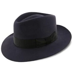 Egan - Dobbs Navy Fur Felt Fedora Hat -Bailey Store dobbs fedora egan dobbs navy fur felt fedora hat hat 16524525633676