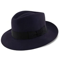 Egan - Dobbs Navy Fur Felt Fedora Hat -Bailey Store dobbs fedora egan dobbs navy fur felt fedora hat hat 16524525666444