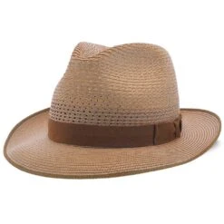 Dobbs Regalis B Straw Fedora Hat