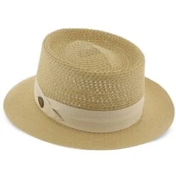 Bishop - Dobbs Straw Porkpie Hat - DSBISH -Bailey Store dobbs porkpie bishop dobbs straw porkpie hat dsbish hat 16524204802188