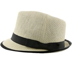Ego - DPC LS172 Toyo Straw Fedora Hat -Bailey Store dorfman pacific trilby ego dpc ls172 ivory matte toyo straw fedora hat hat 16524469174412