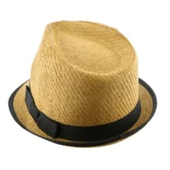 Ego - DPC LS172 Toyo Straw Fedora Hat -Bailey Store dorfman pacific trilby ego dpc ls172 ivory matte toyo straw fedora hat hat 16524469207180